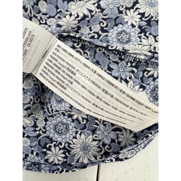 Abercrombie & Fitch Small Blue V-Neck Floral Print Prairie Cottagecore Cami Tank - Picture 3 of 7